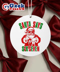 Santa Claus Six Seven Christmas 2025 Ornament
