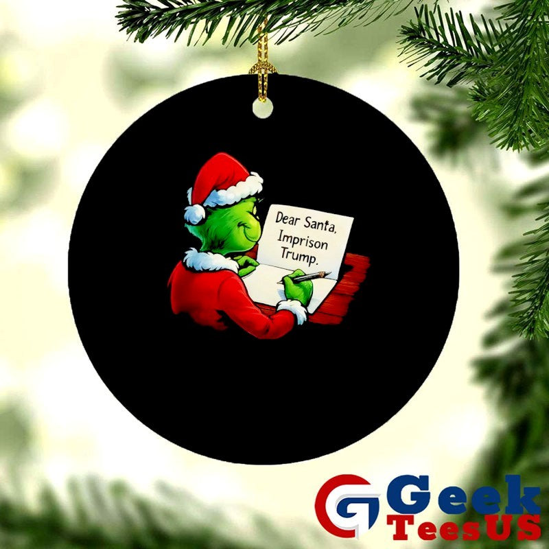 Santa Grinch write dear Santa Imprison Trump Xmas shirt
