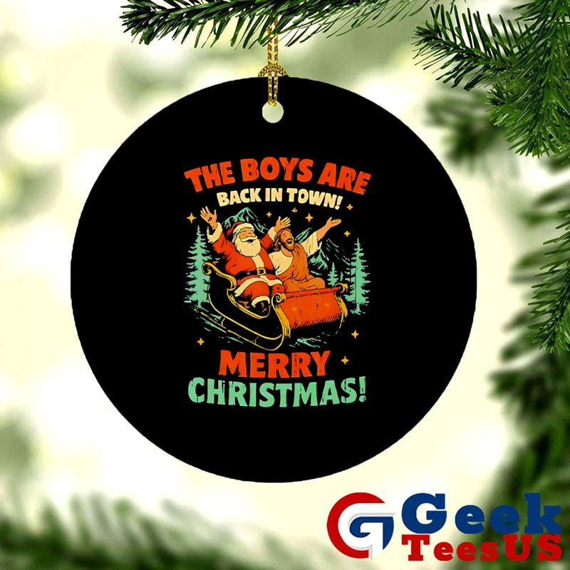 Santa Jesus the boys are back in town Christmas shirt