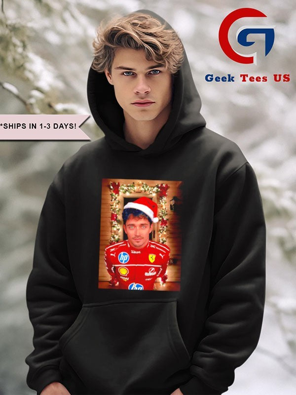 Santa hat Charles Leclerc F1 Christmas shirt