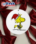 Santa hat Woodstock Peanuts Holiday Merry Christmas Ornament