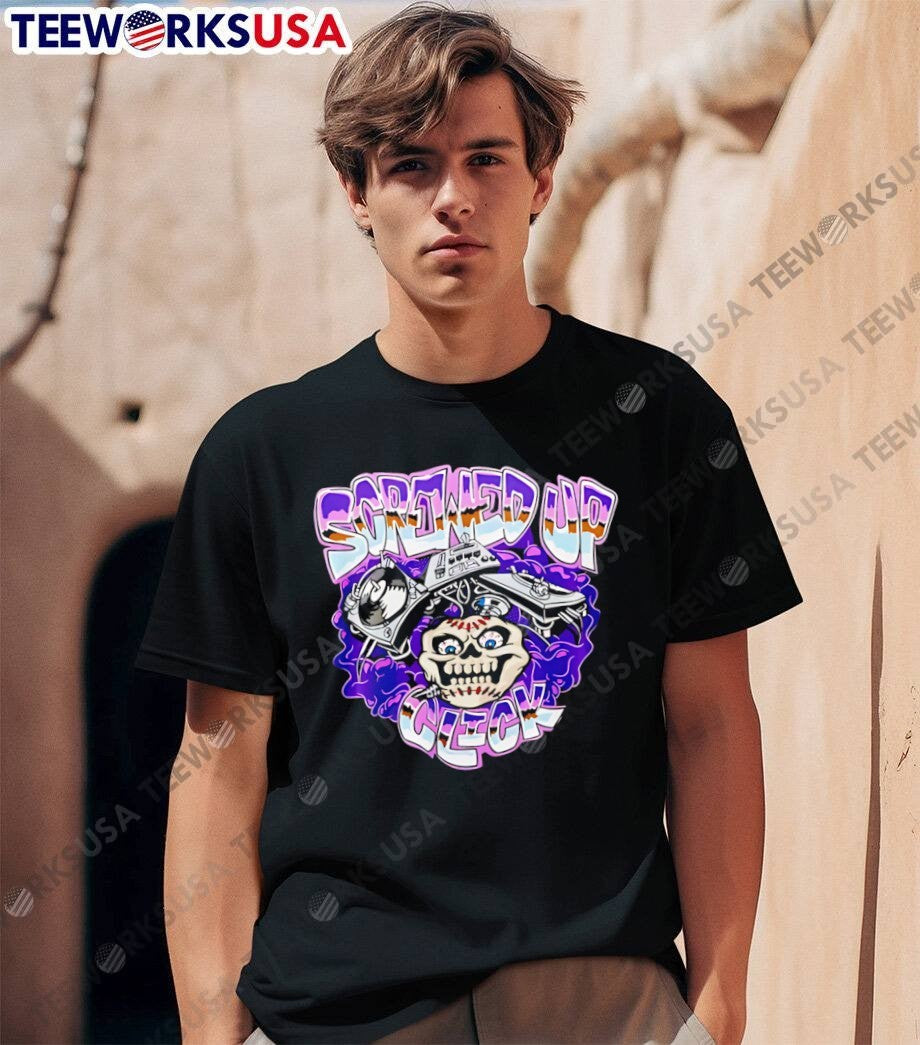 Screwed Up Click DJ Skull Graphic T-Shirt