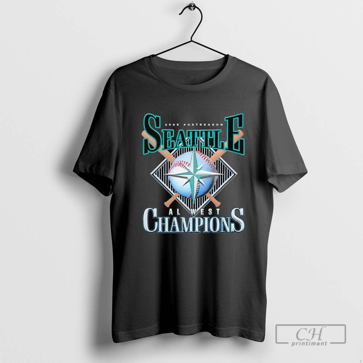 Seattle Mariners 2025 Postseason Al West Champions Diamond