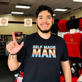 Self made man pride flag shirt