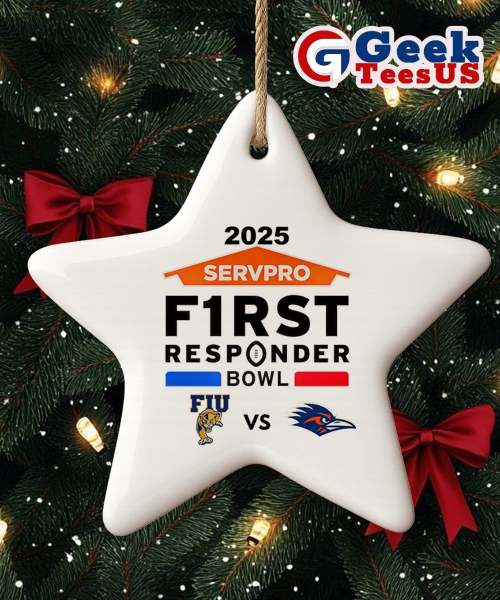 Servpro First Responder Bowl 2025 UTSA vs Florida International Panthers logo Ornament