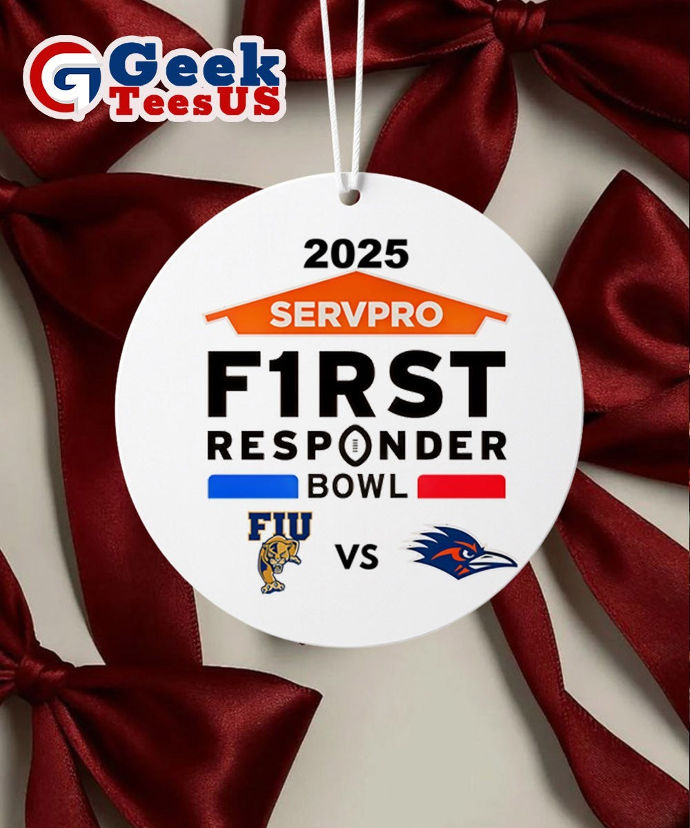 Servpro First Responder Bowl 2025 UTSA vs Florida International Panthers logo Ornament