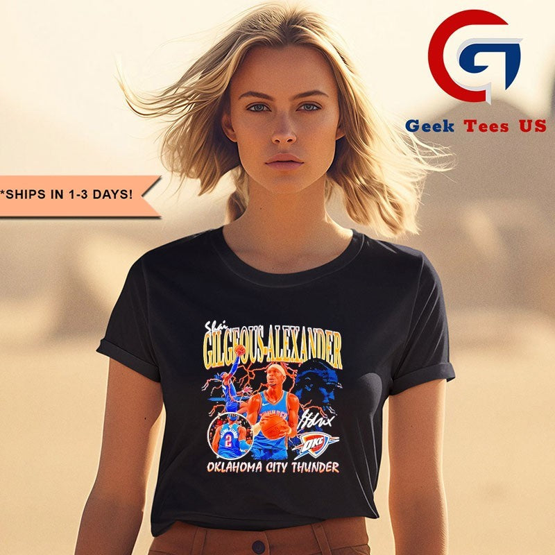 Shai Gilgeous Alexander Oklahoma City Thunder NBA player Collage shirt