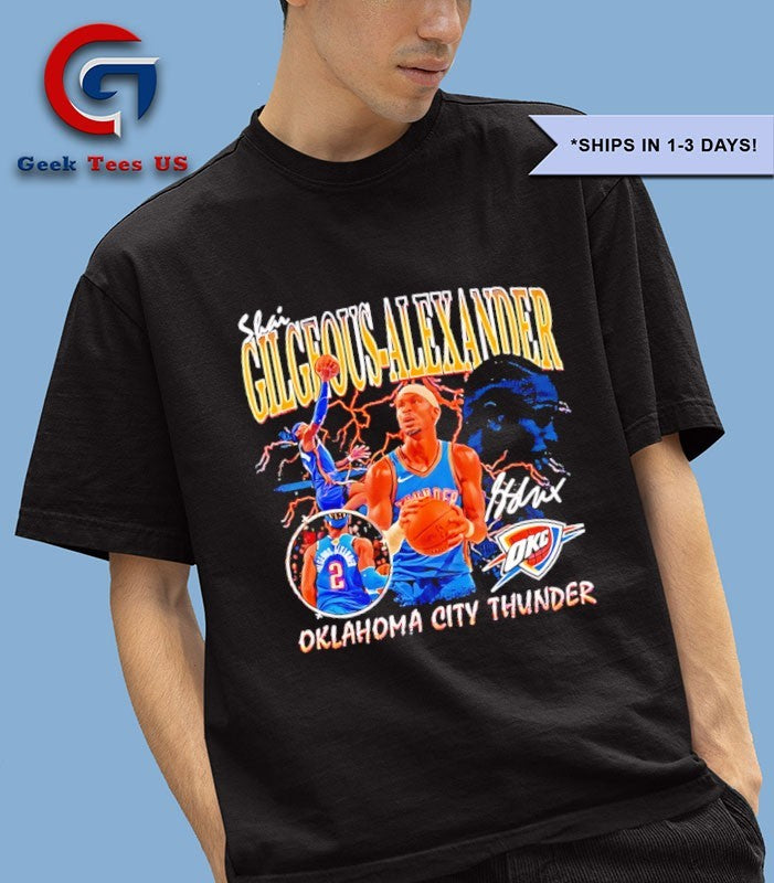 Shai Gilgeous Alexander Oklahoma City Thunder NBA player Collage shirt