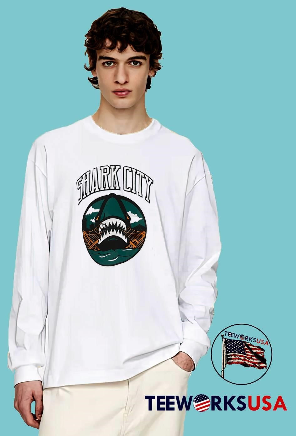 Shark City Shark City Bite Bridge Men’s shirt