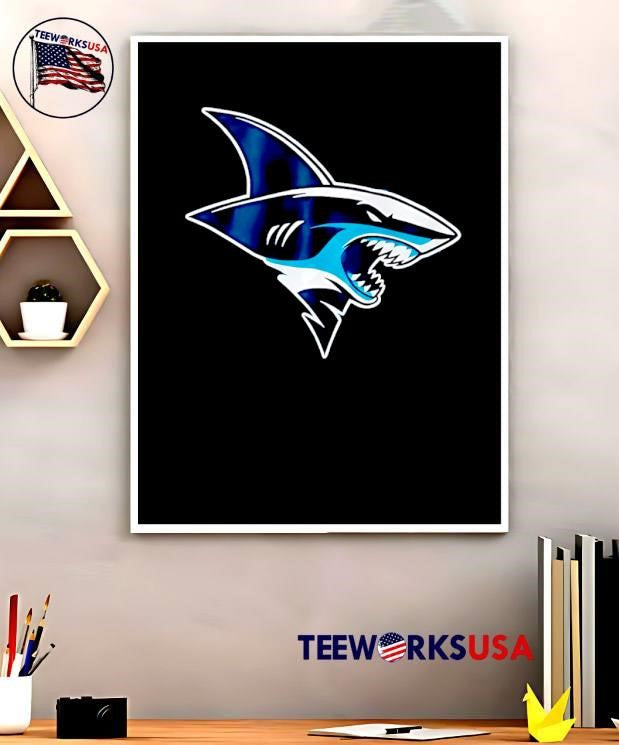 Shark Mascot Logo Print Men’s San Jose Sharks shirt
