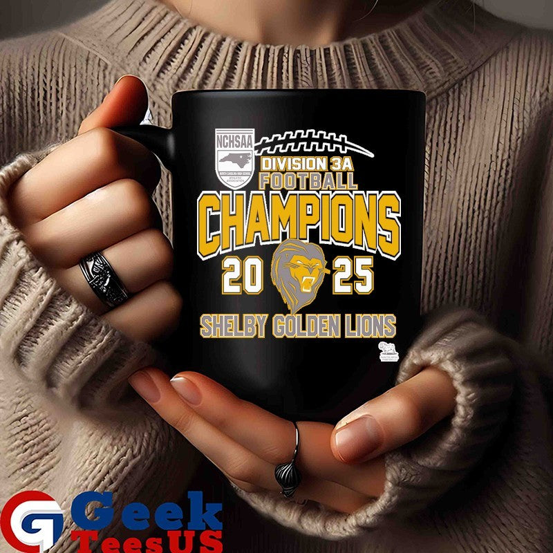 Shelby Golden Lions NCHSAA Division 3A Football Champions 2025 T-shirt