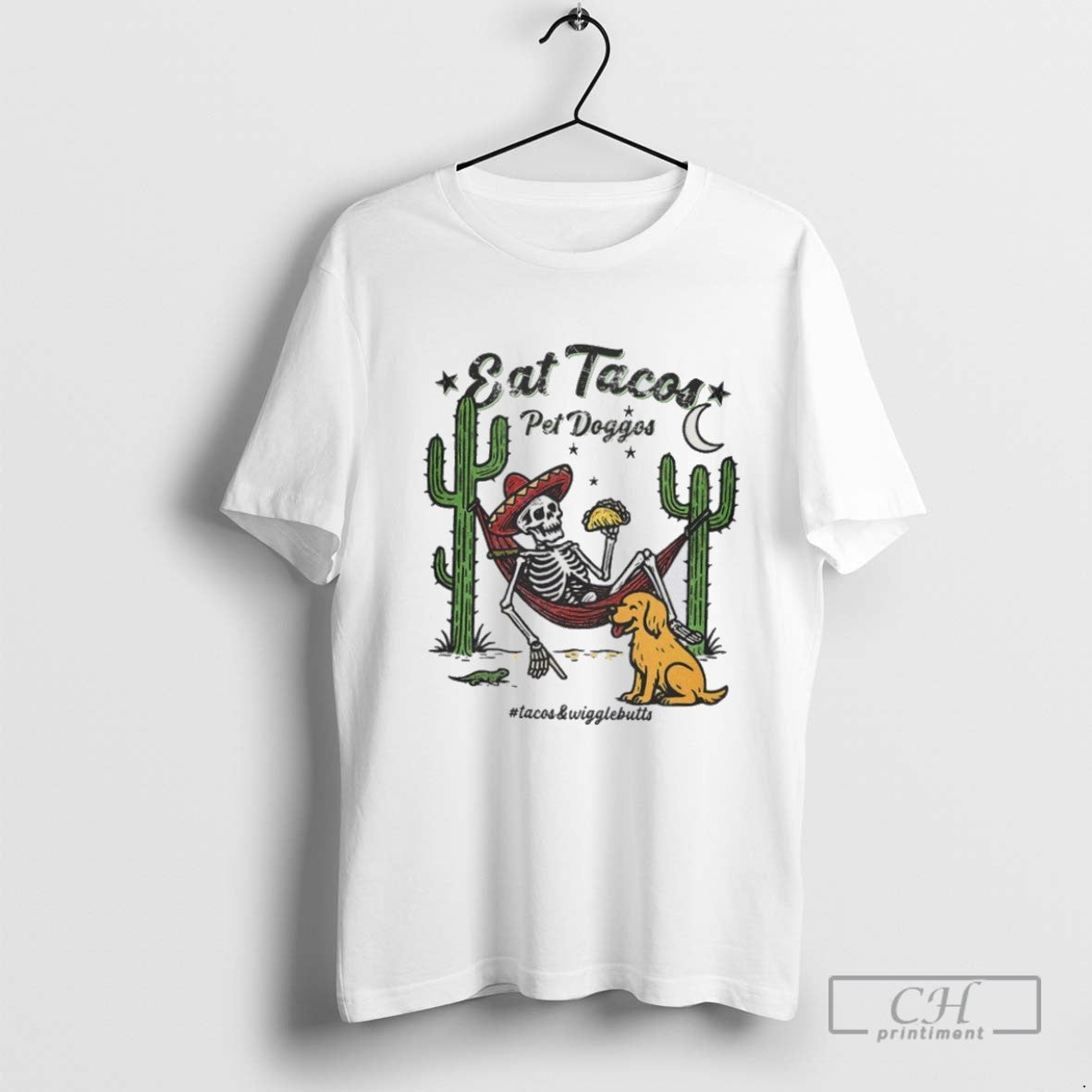 Skeleton Eat Tacos Pet Doggos El Bandito