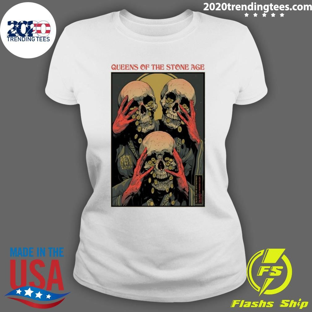 Skull Queens Of The Stone Age Lincoln CA 5.1.2026 Tee Shirt
