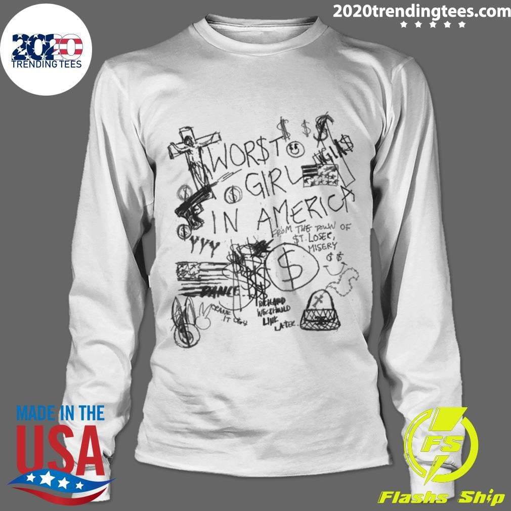 Slayyyter Sharpie Worst Girl In America Tee Shirt