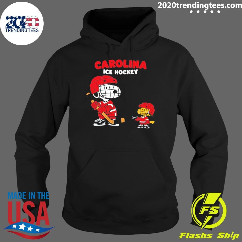 Snoopy And Woodstock Carolina Hurricanes Ice Hockey Cartoon Shirt