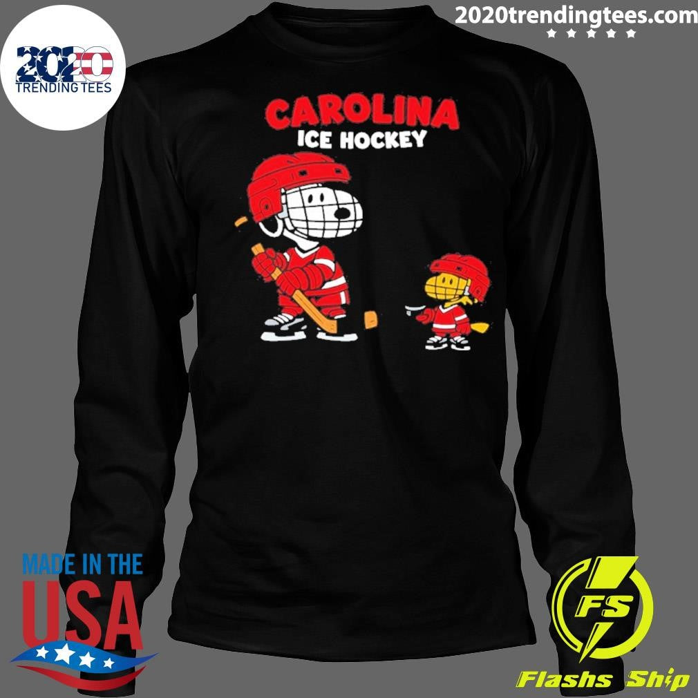 Snoopy And Woodstock Carolina Hurricanes Ice Hockey Cartoon Shirt