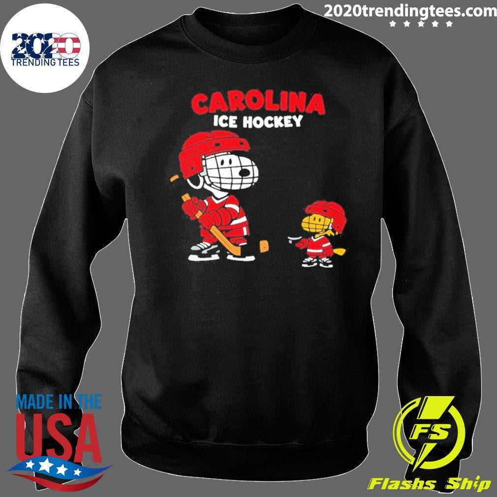 Snoopy And Woodstock Carolina Hurricanes Ice Hockey Cartoon Shirt