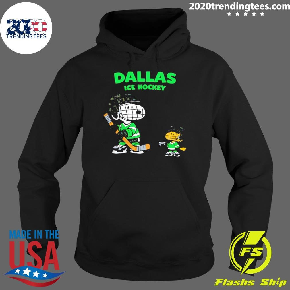 Snoopy And Woodstock Dallas Stars Ice Hockey Cartoon Shirt