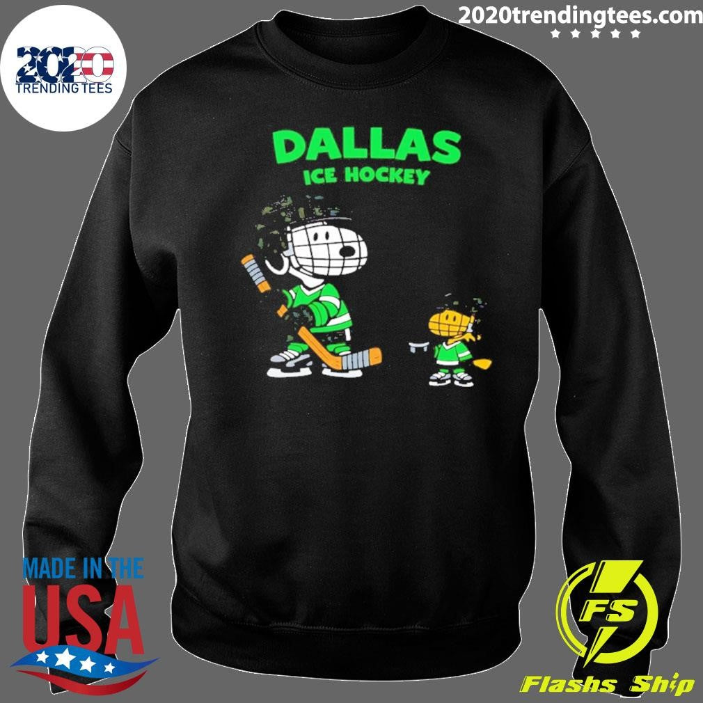 Snoopy And Woodstock Dallas Stars Ice Hockey Cartoon Shirt