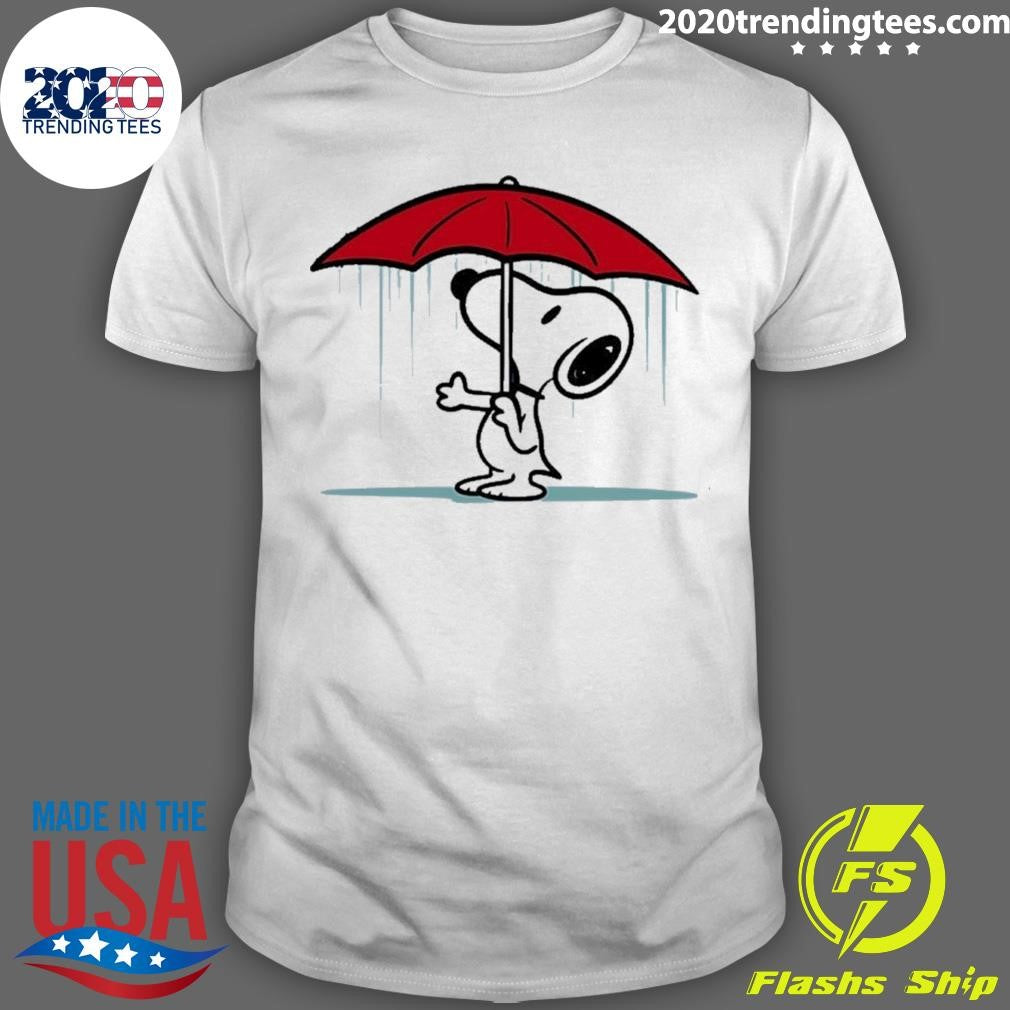 Snoopy In The Rain Cartoon Shirt