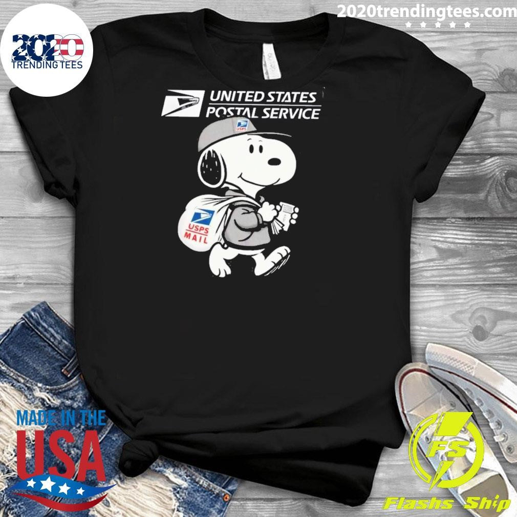 Snoopy United State Postal Service USPS Mail Worker Shirt
