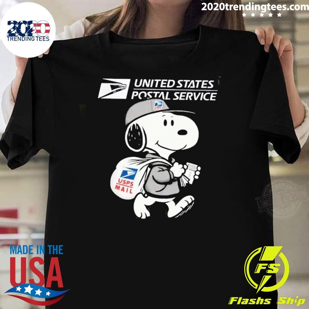 Snoopy United State Postal Service USPS Mail Worker Shirt