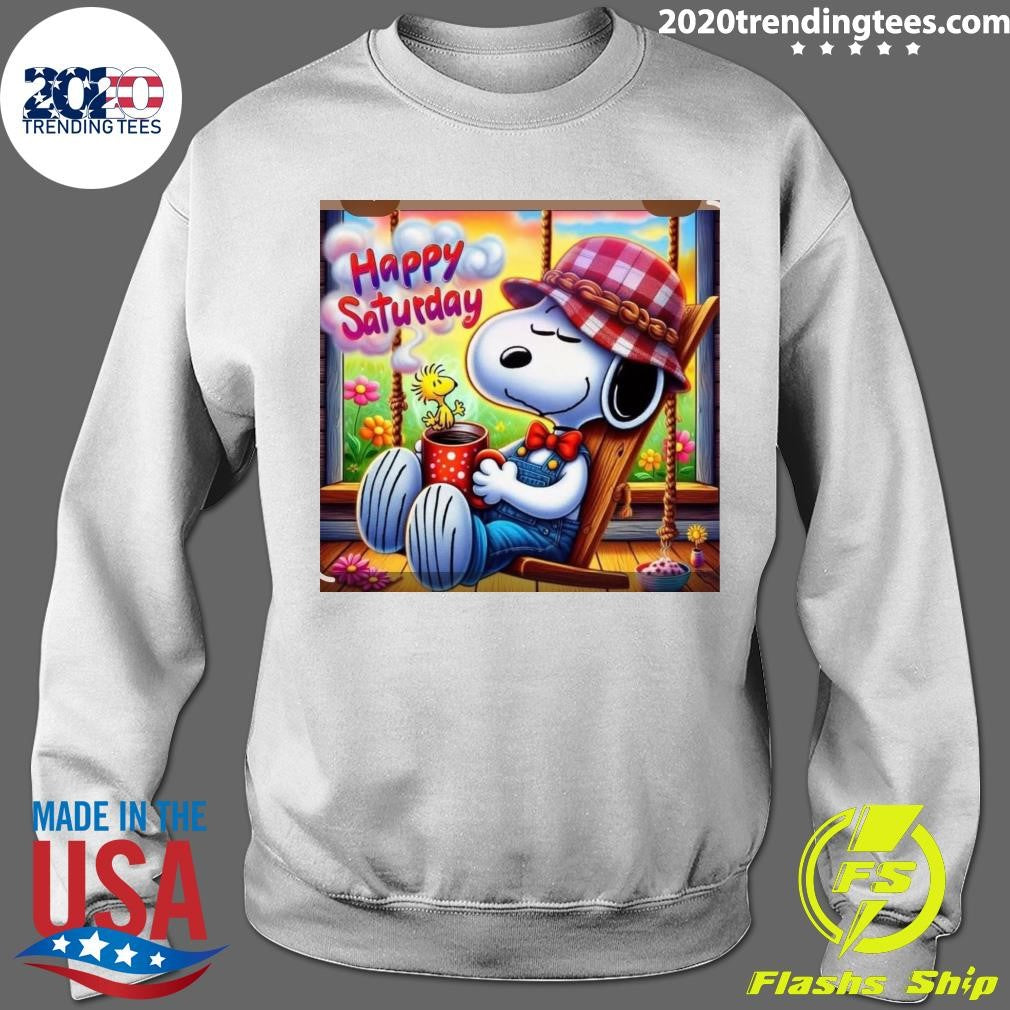 Snoopy and Woodstock Good Morning Patriots Have a BLESSED and PEACEFUL Saturday Shirt