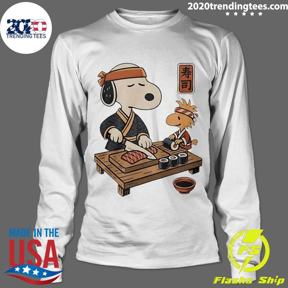 Snoopy and Woodstock Sushi Japan Food Shirt
