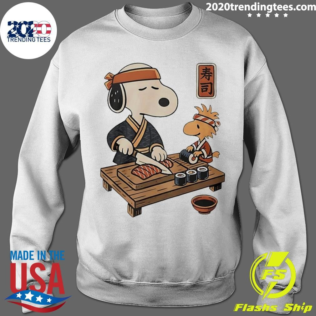 Snoopy and Woodstock Sushi Japan Food Shirt