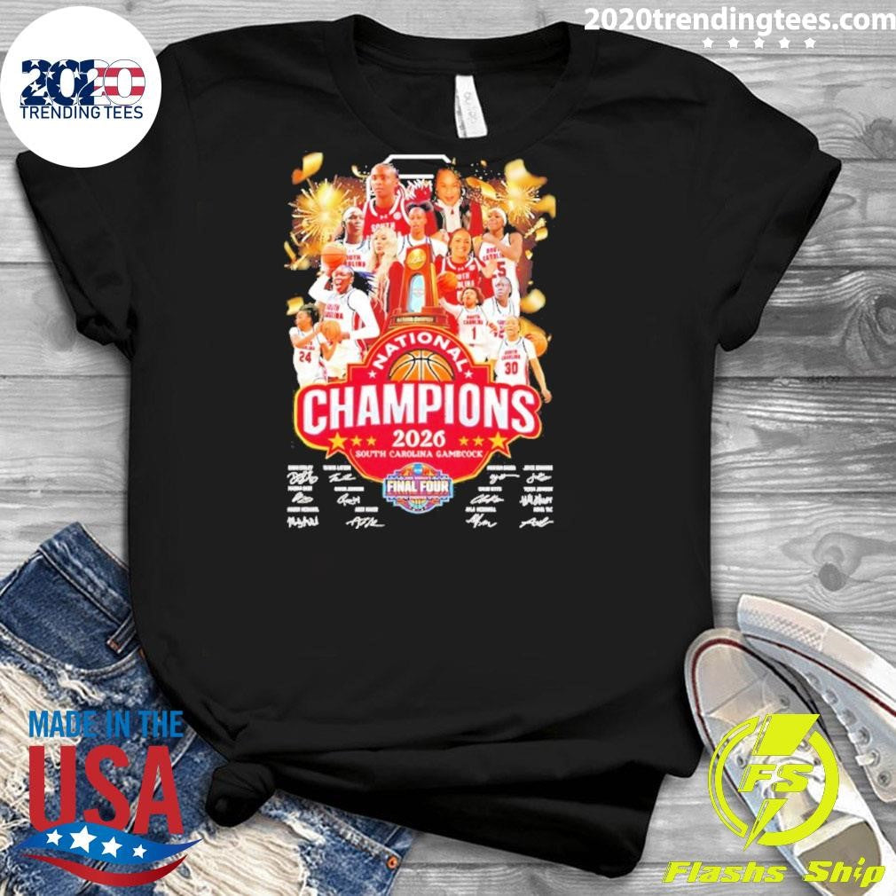 South Carolina Gamecocks 2026 National Champions Signatures Shirt