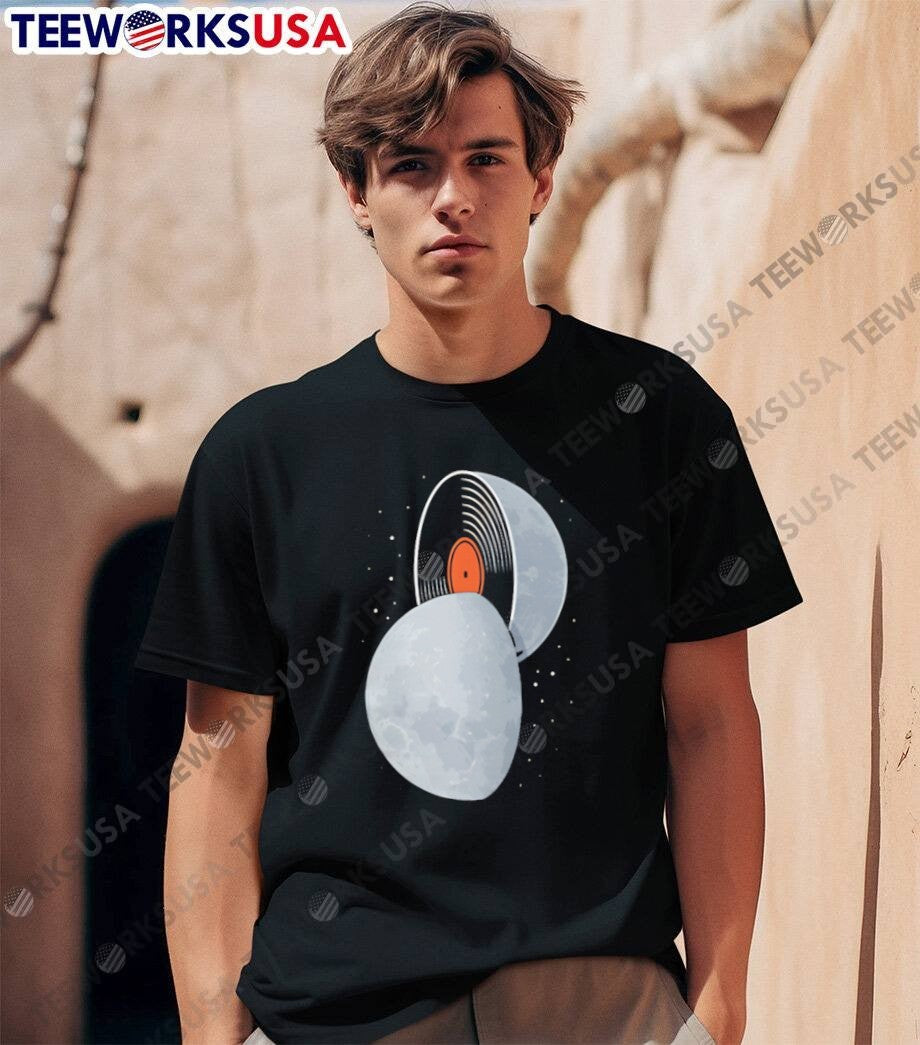 Space Music Groove Lunar Vinyl Record T-Shirt