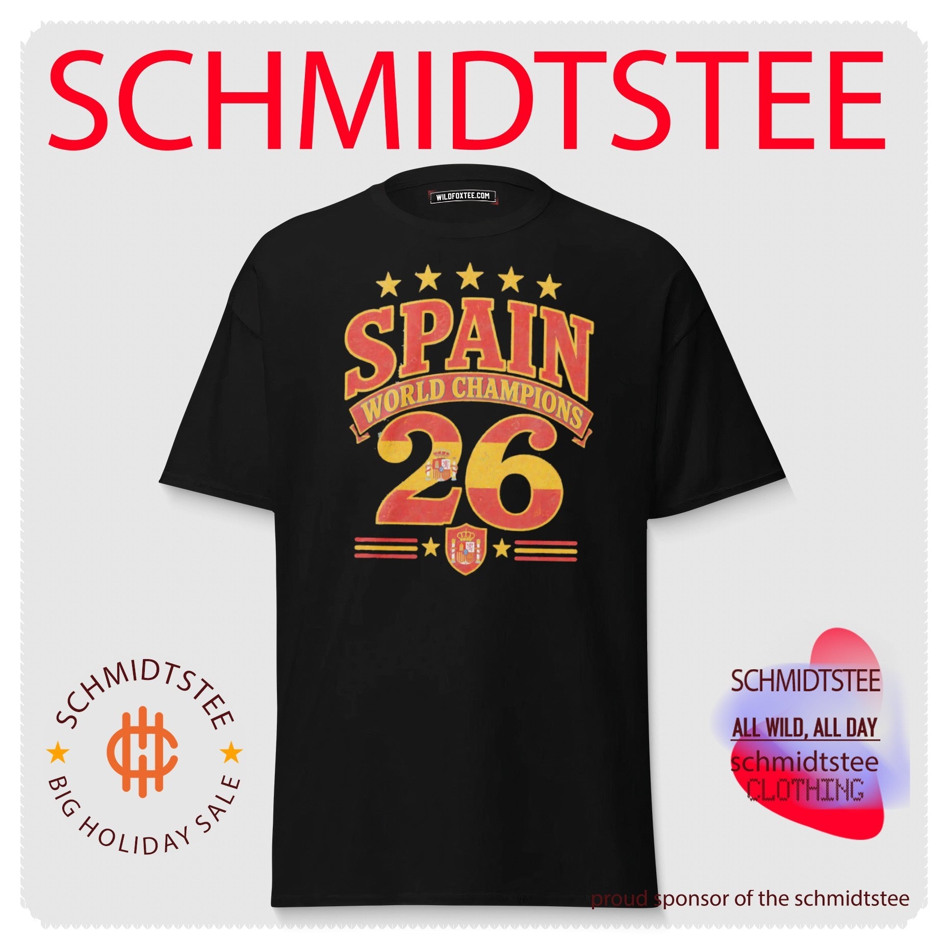 Spain 2026 World Champions flag shirt