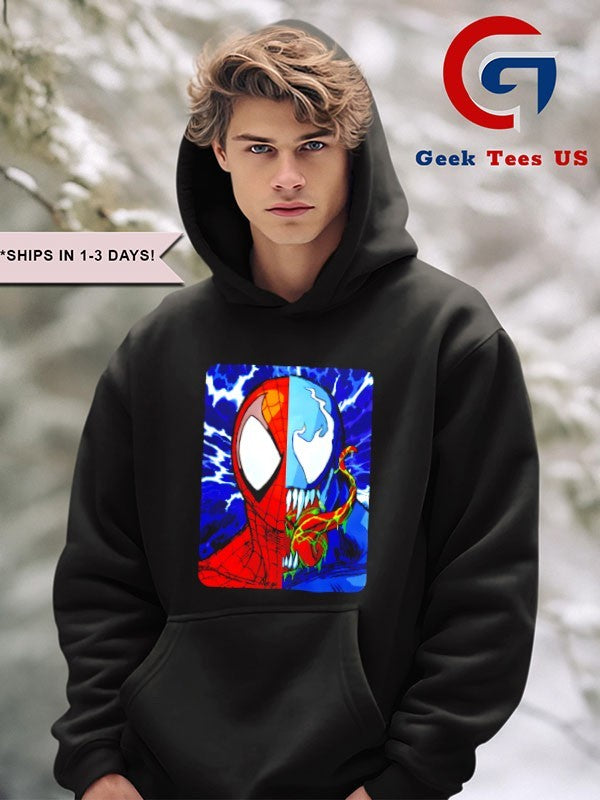 Spider-Man and Venom face shirt