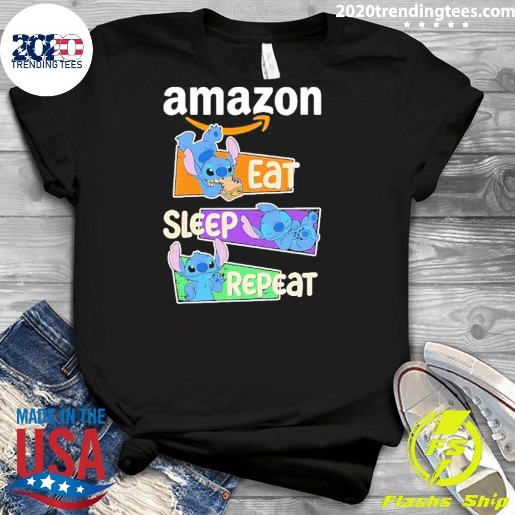 Stitch Eat Sleep Repeat Amazon Logo Shirt