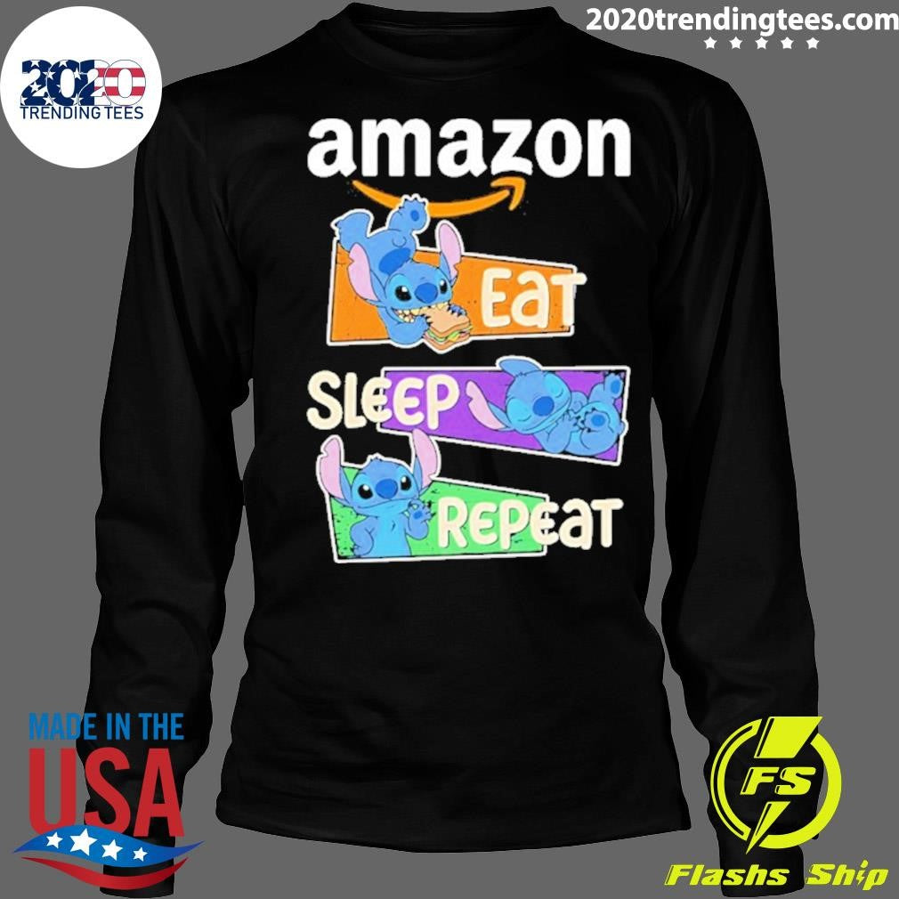 Stitch Eat Sleep Repeat Amazon Logo Shirt