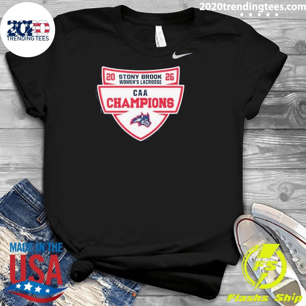 Stony Brook Seawolves Nike 2026 Caa Men’s Lacrosse Champions Shirt