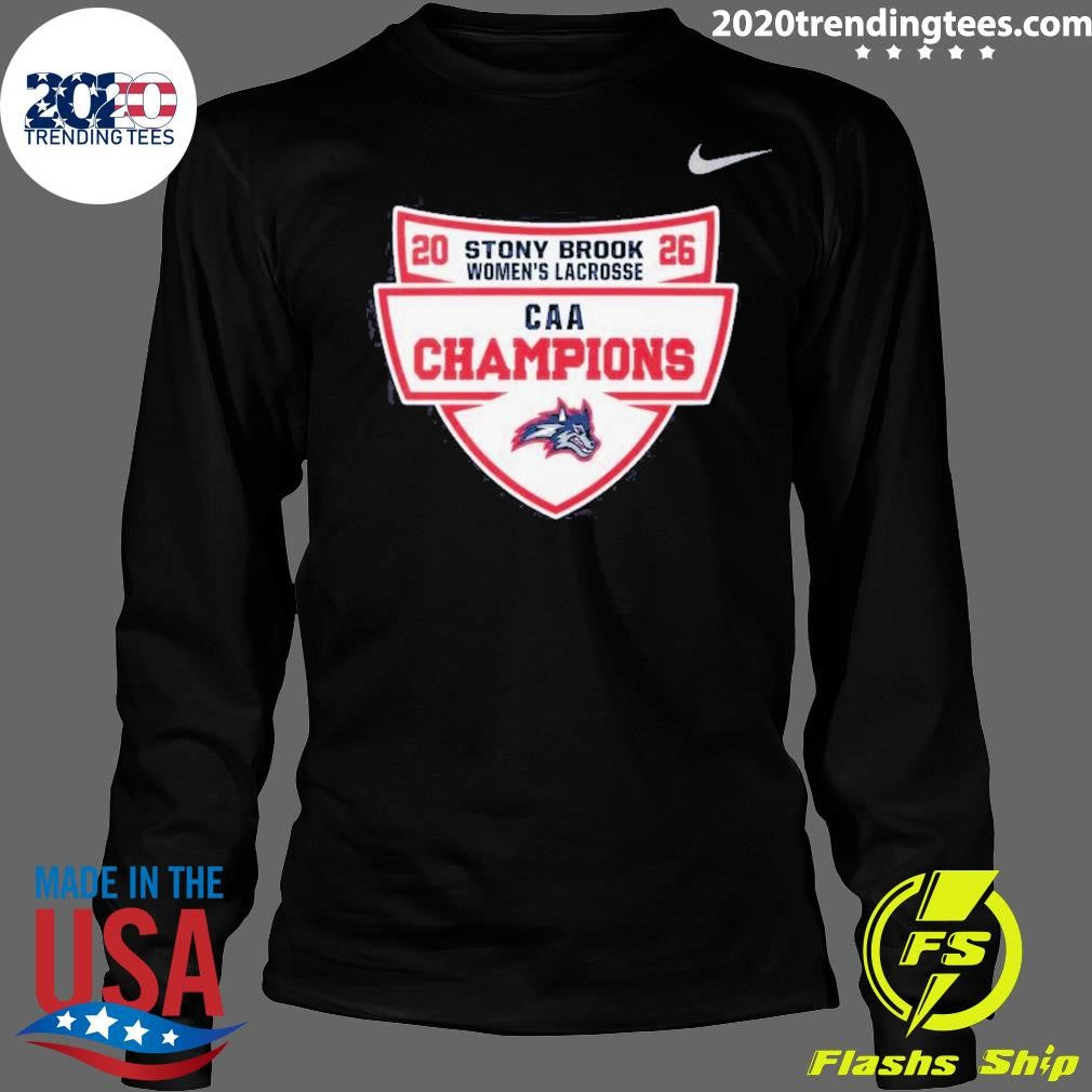 Stony Brook Seawolves Nike 2026 Caa Men’s Lacrosse Champions Shirt