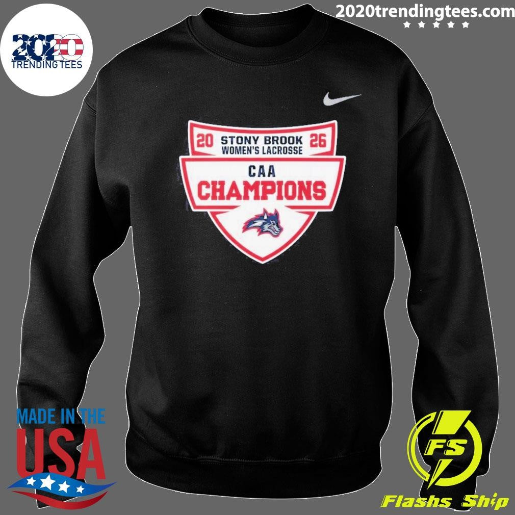 Stony Brook Seawolves Nike 2026 Caa Men’s Lacrosse Champions Shirt