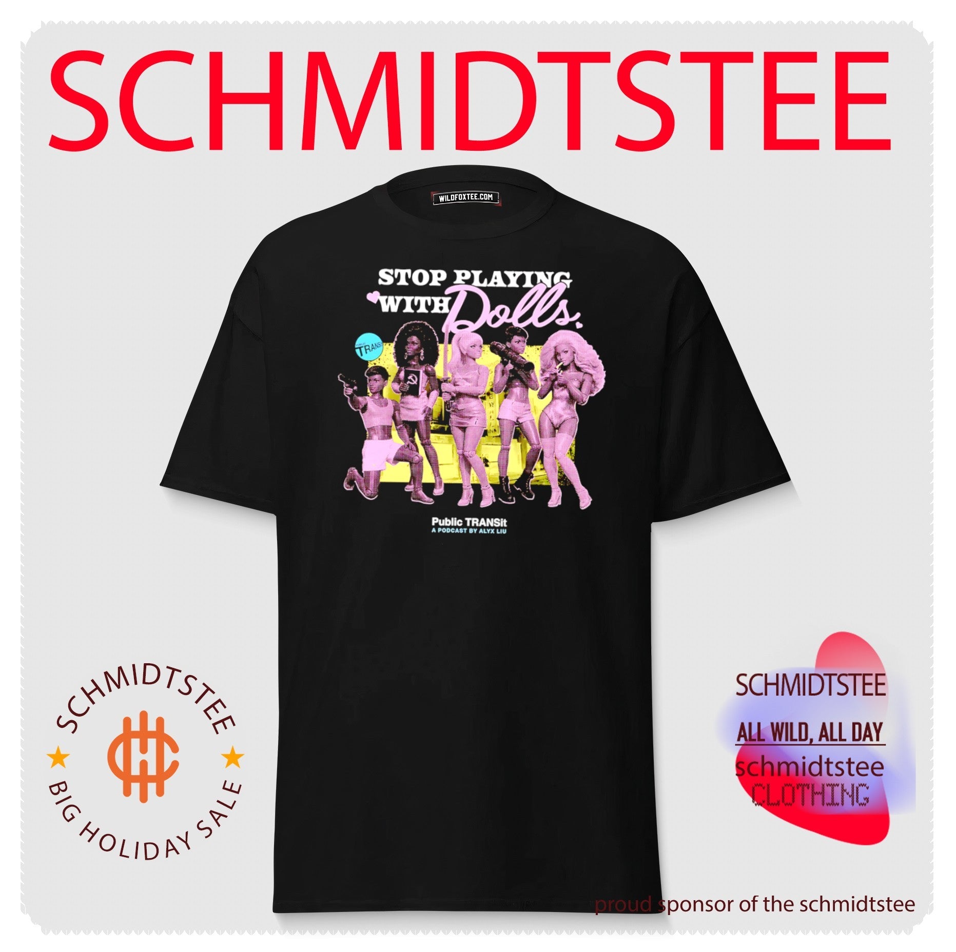 Stop playing with dolls public transit podcast by alyx liu shirt