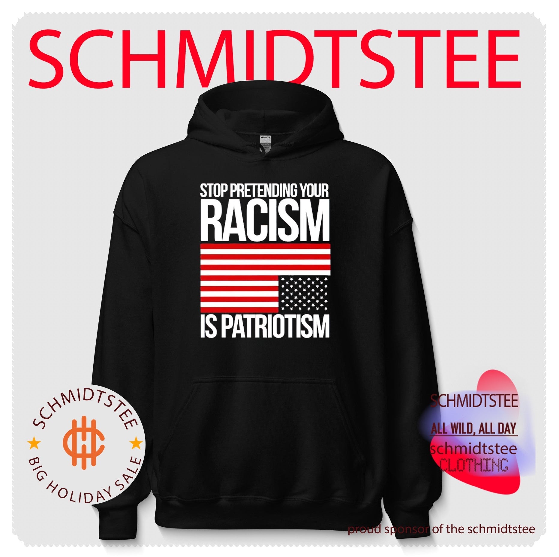 Stop pretending your racism is patriotism American flag shirt