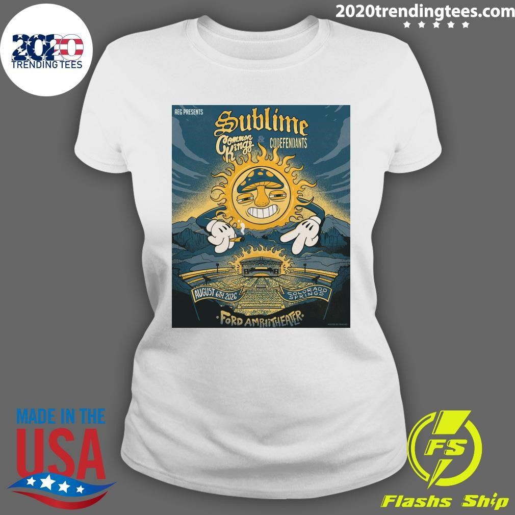 Sublime Colorado Springs CO Tour On August 6 2026 Ford Amphitheater Colorado Springs Shirt