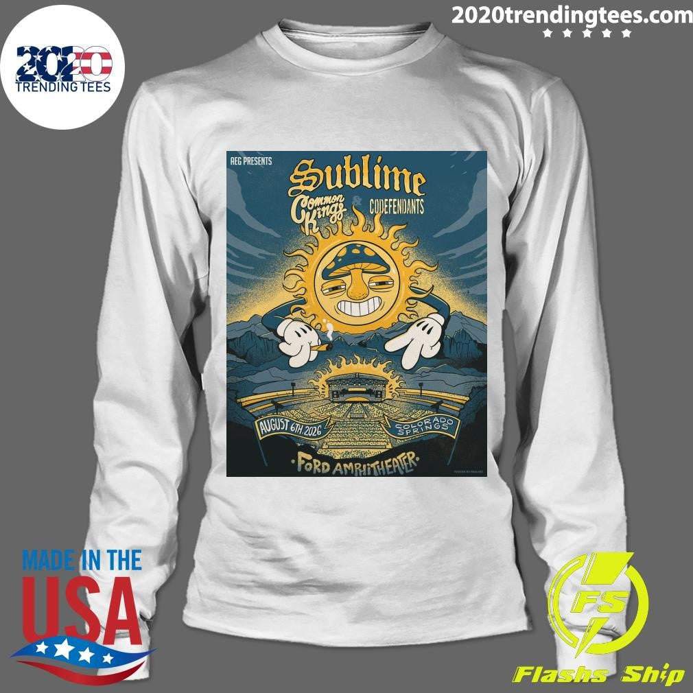 Sublime Colorado Springs CO Tour On August 6 2026 Ford Amphitheater Colorado Springs Shirt