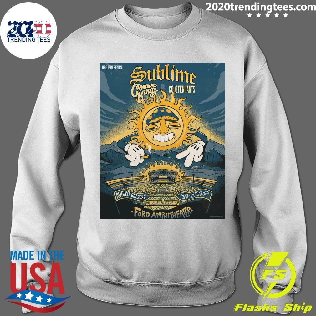 Sublime Colorado Springs CO Tour On August 6 2026 Ford Amphitheater Colorado Springs Shirt