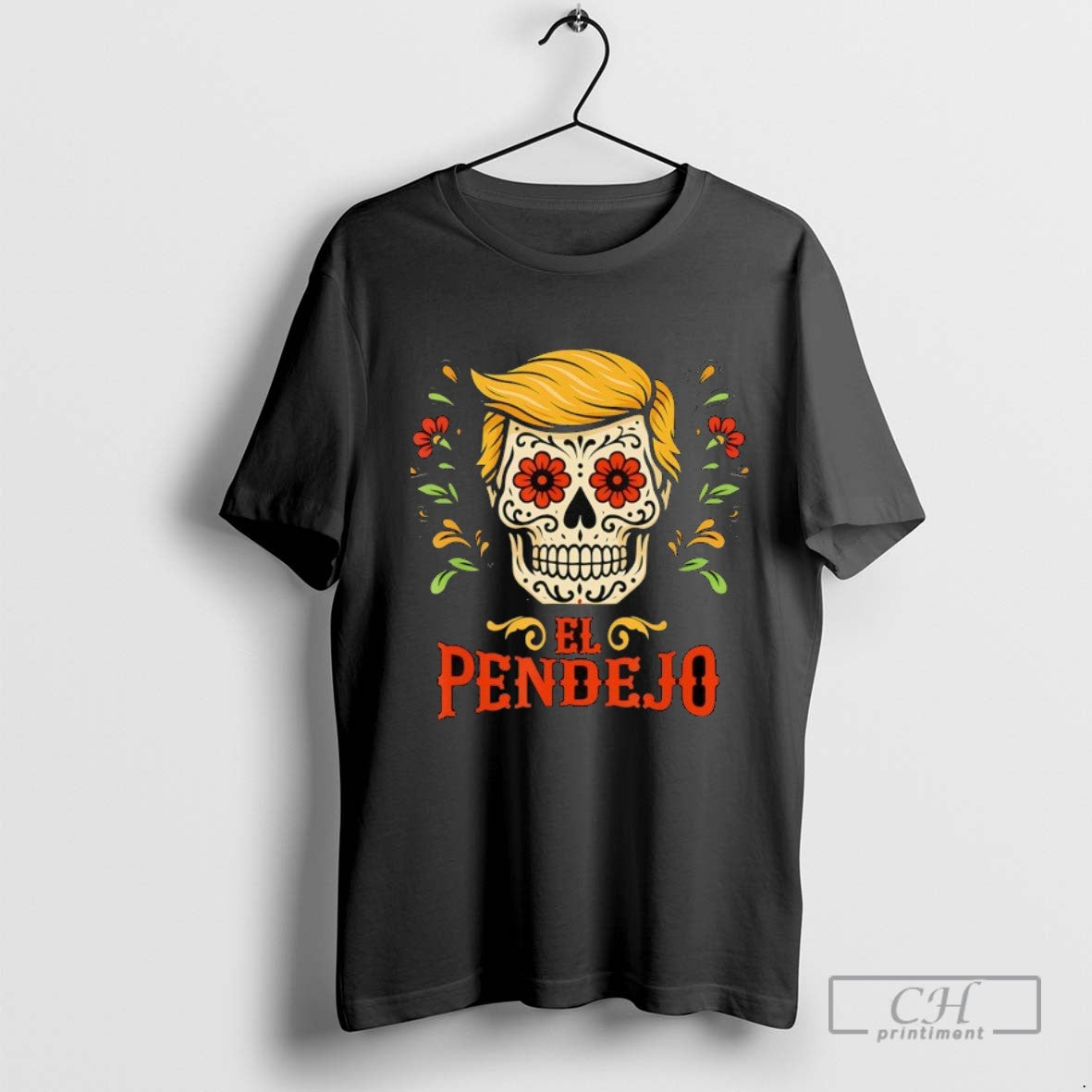 Sugar Skull El Pendejo Trump Hair