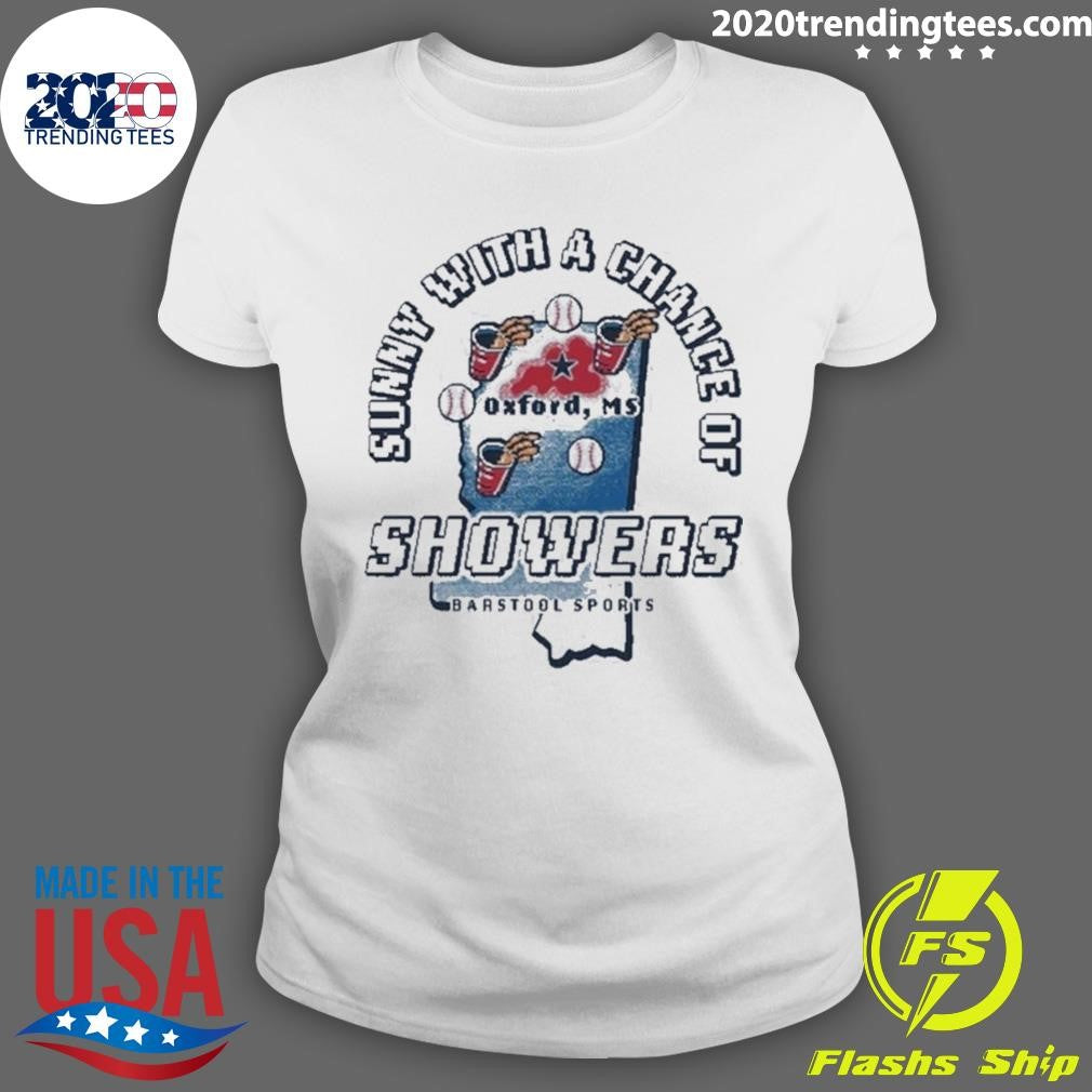 Sunny With A Chance Of Showers Oxford, MS Barstool U Chance of Showers Pocket Tee Shirt