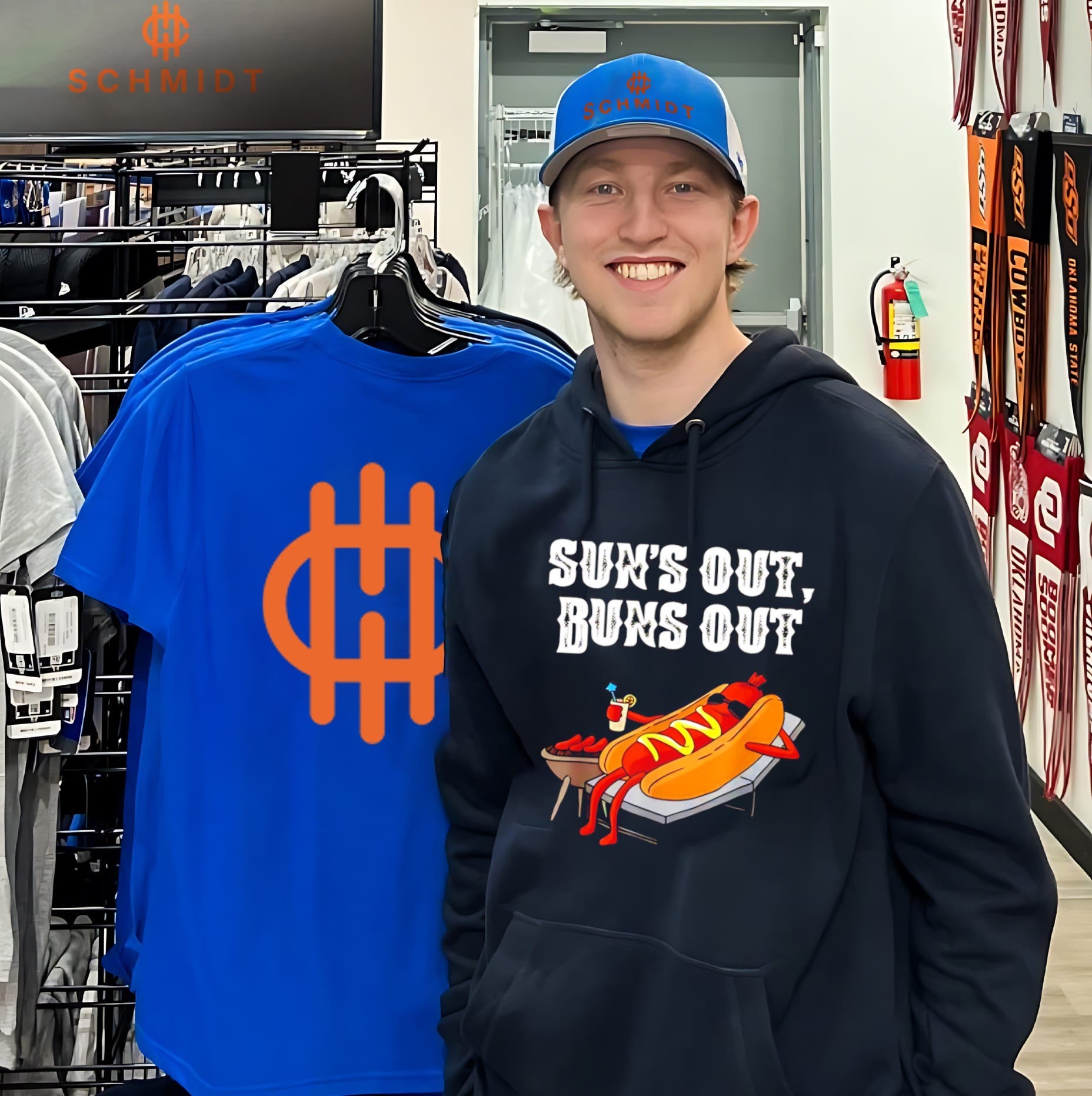 Sun’s out buns out hot dog summer humor shirt