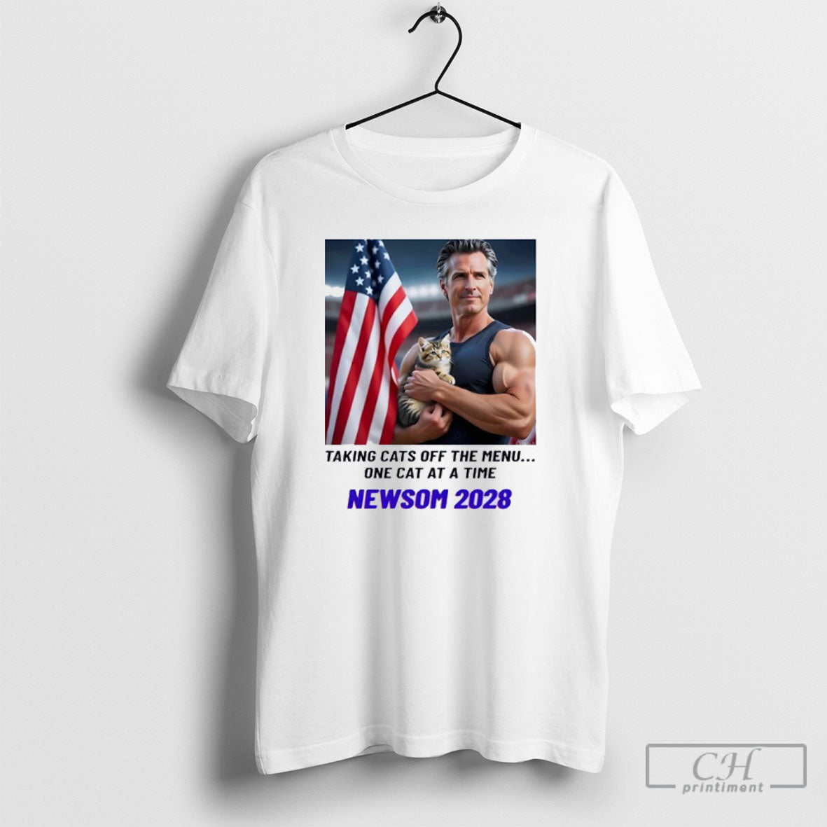 Taking Cats Off The Menu One Cat At A Time Newsom 2028 Shirt