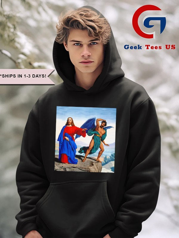 Temptation of Christ Jesus vs Satan T-shirt