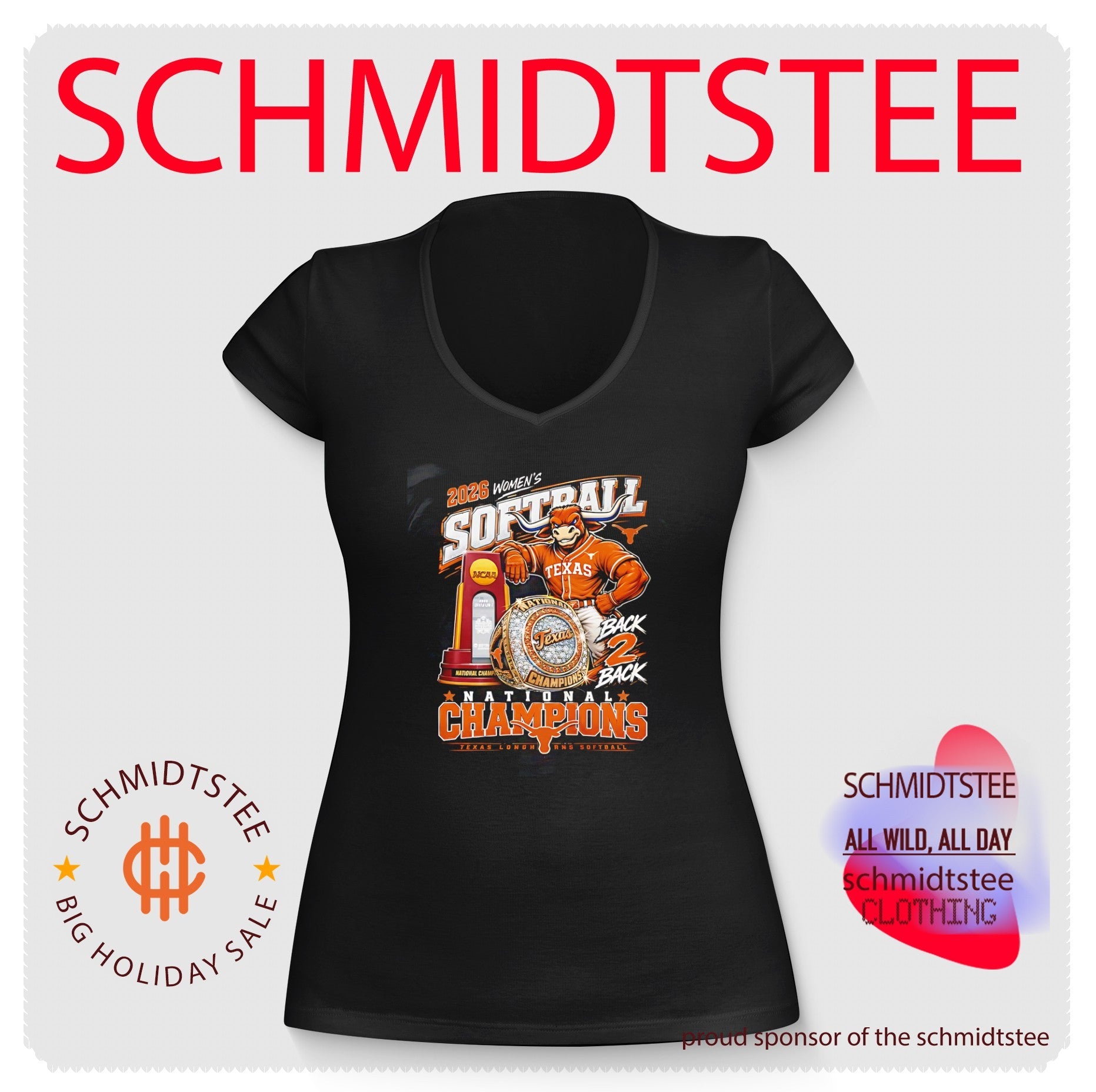 Texas Longhorns 2026 Women’s Softball National Champions mascot shirt