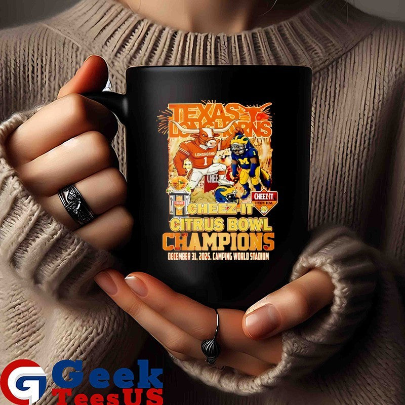 Texas Longhorns Cheez-It Citrus Bowl Champions 2025 mascot T-shirt